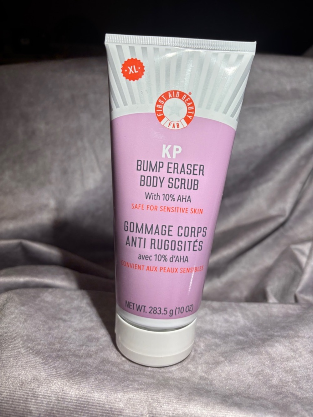 First Aid Beauty KP Bump Eraser Body Scrub - Lavender Pink Tube